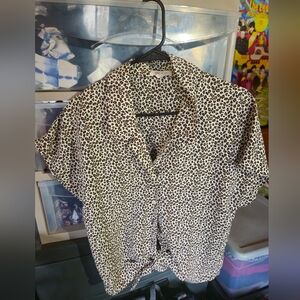 Women's Small Leopard Print Shirt Nwot